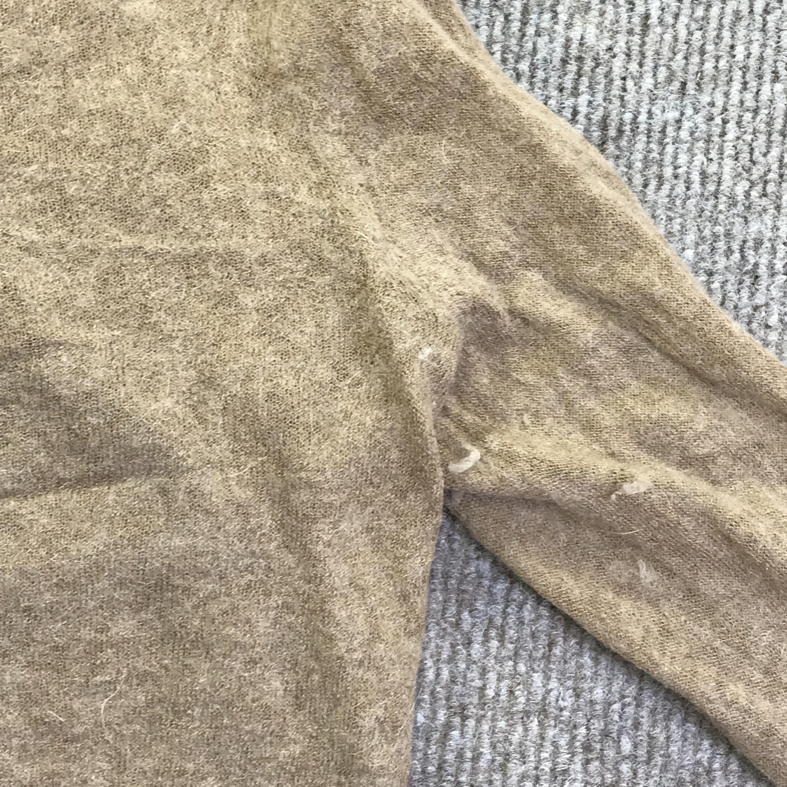 Everlane Sweater Cardigan Womens Small Brown Alpaca Wool V Neck Button Cropped