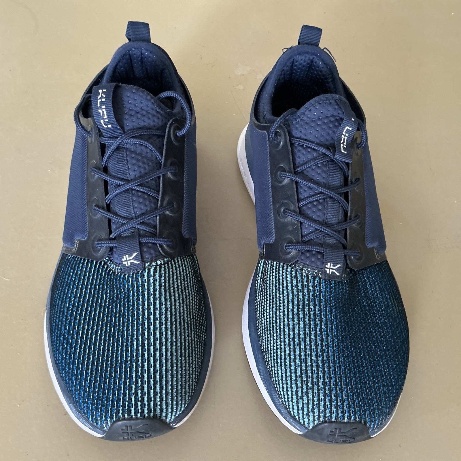 Kuru Atom Cloud Mens Walking Shoes Sz 10 Blue Low Top Sneakers Mesh Lace Up