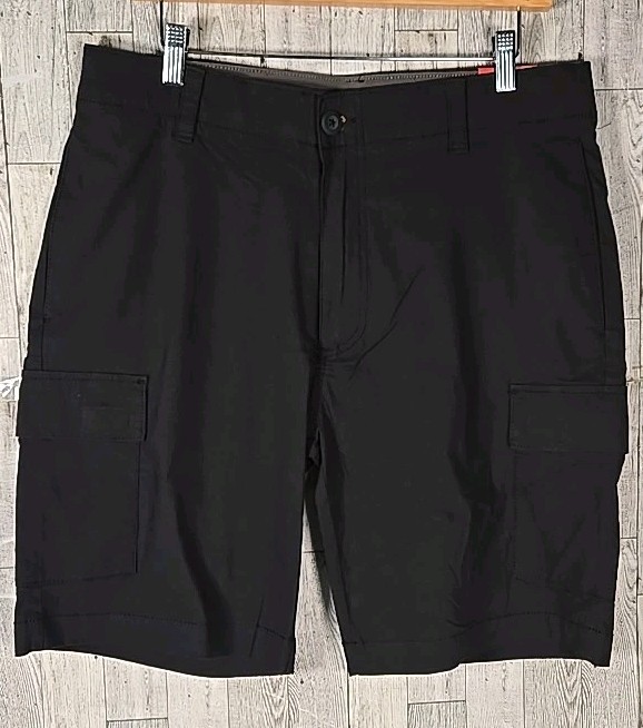 Wearfirst Cargo Shorts 34 Black Freeband Waistband Stretch Cotton Nylon Mens NEW