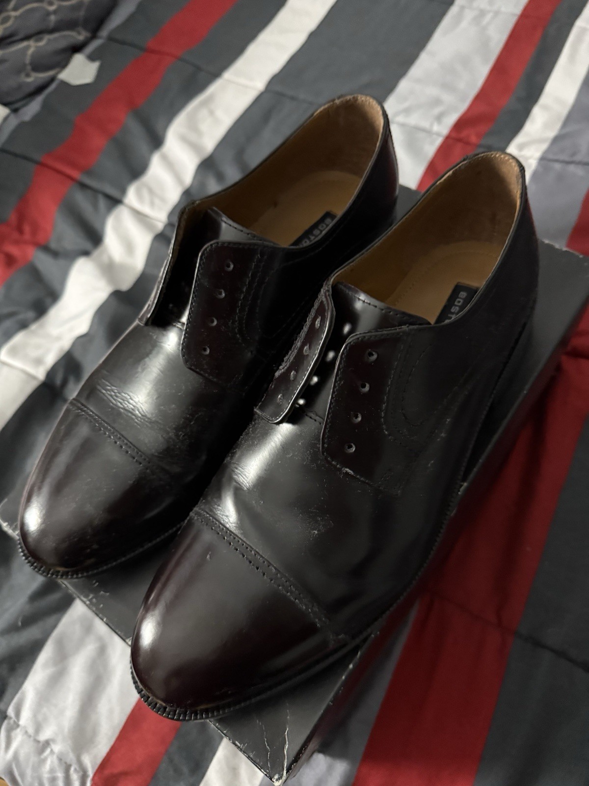 Bostonian Classics Black Leather Oxford Dress Shoe Size 10.5 D/B 26081 Preowned