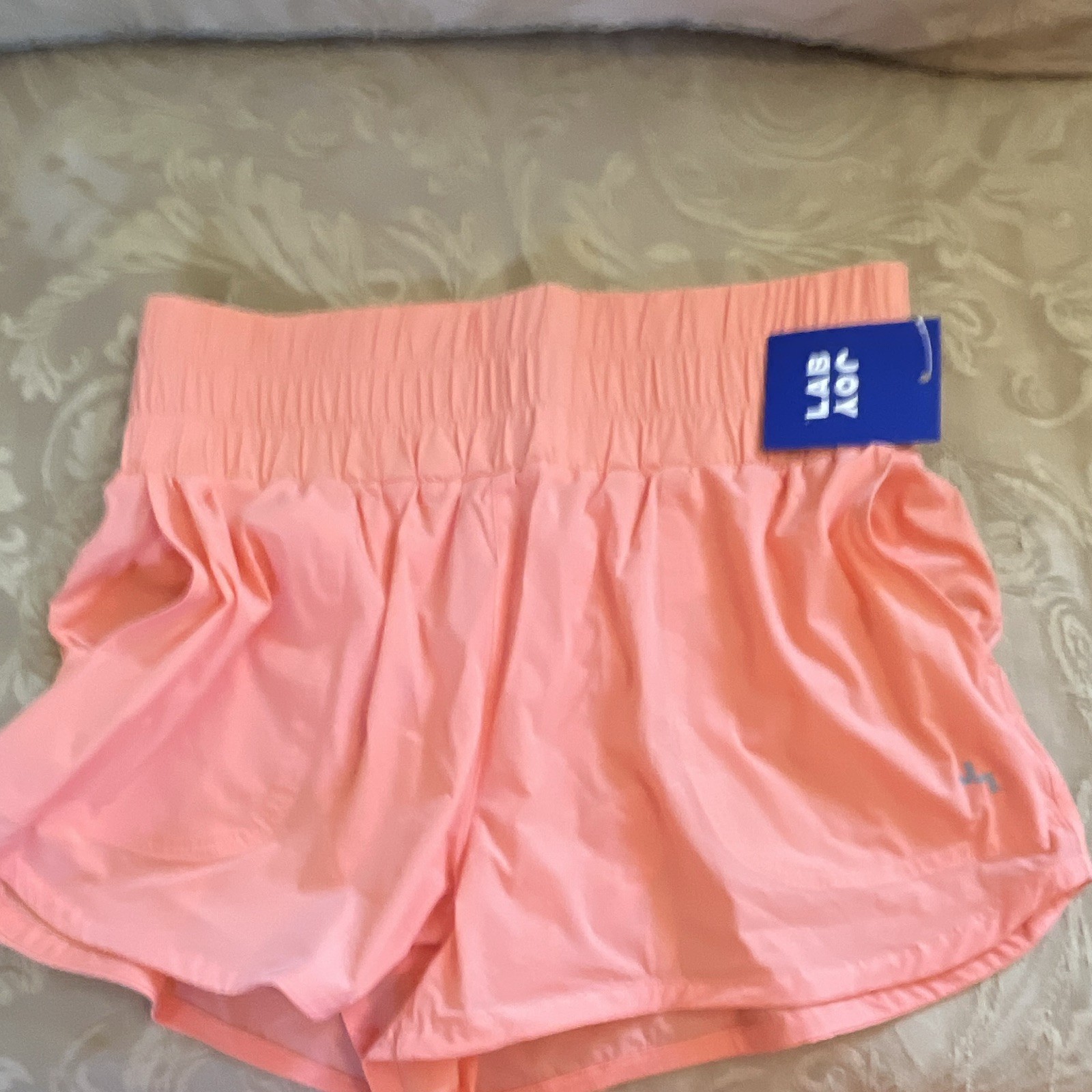 Joy Lab Women’s Pink Athletic Knit Shorts Drawstring Elastic Waist Gym Training