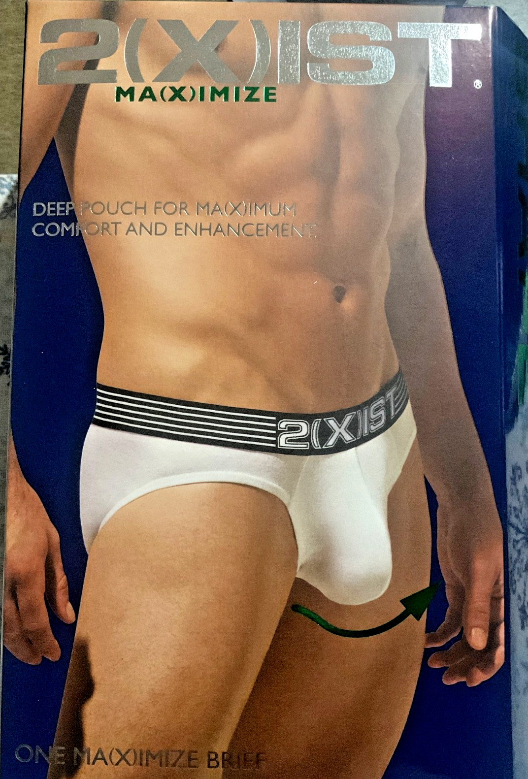 2(X)IST Men’s Sz Small White Dual Maximize & Enhance Brief Underwear New!
