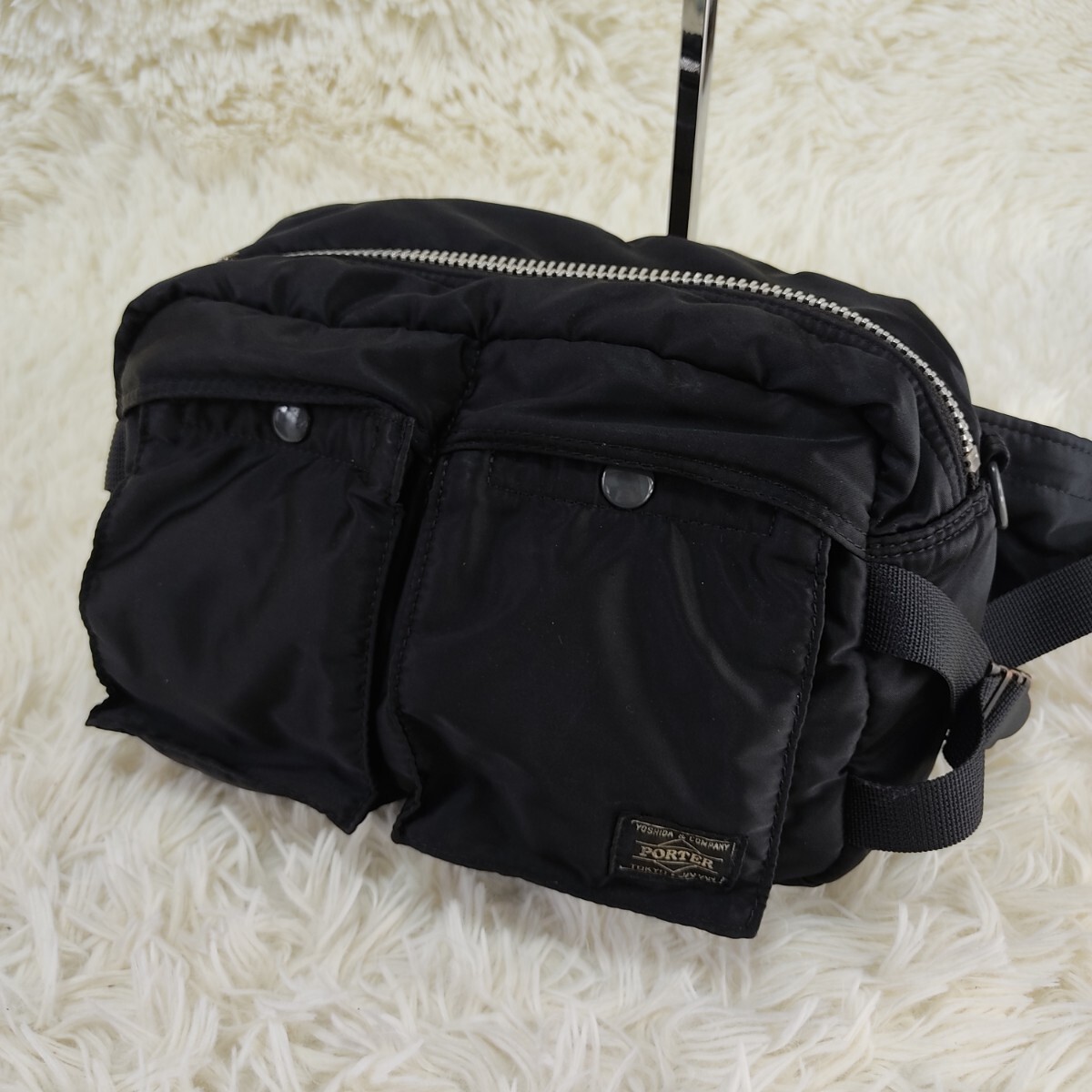 Yoshida Porter Tanker Waist Bag Shoulder bag black