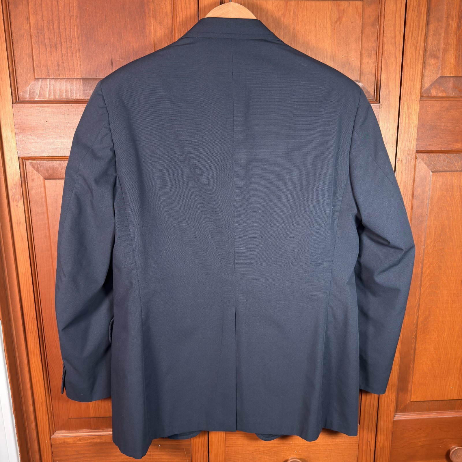 VTG Haspel Blazer Mens 40R Blue 2 Button Sport Coat USA MADE Canvas Half Lined