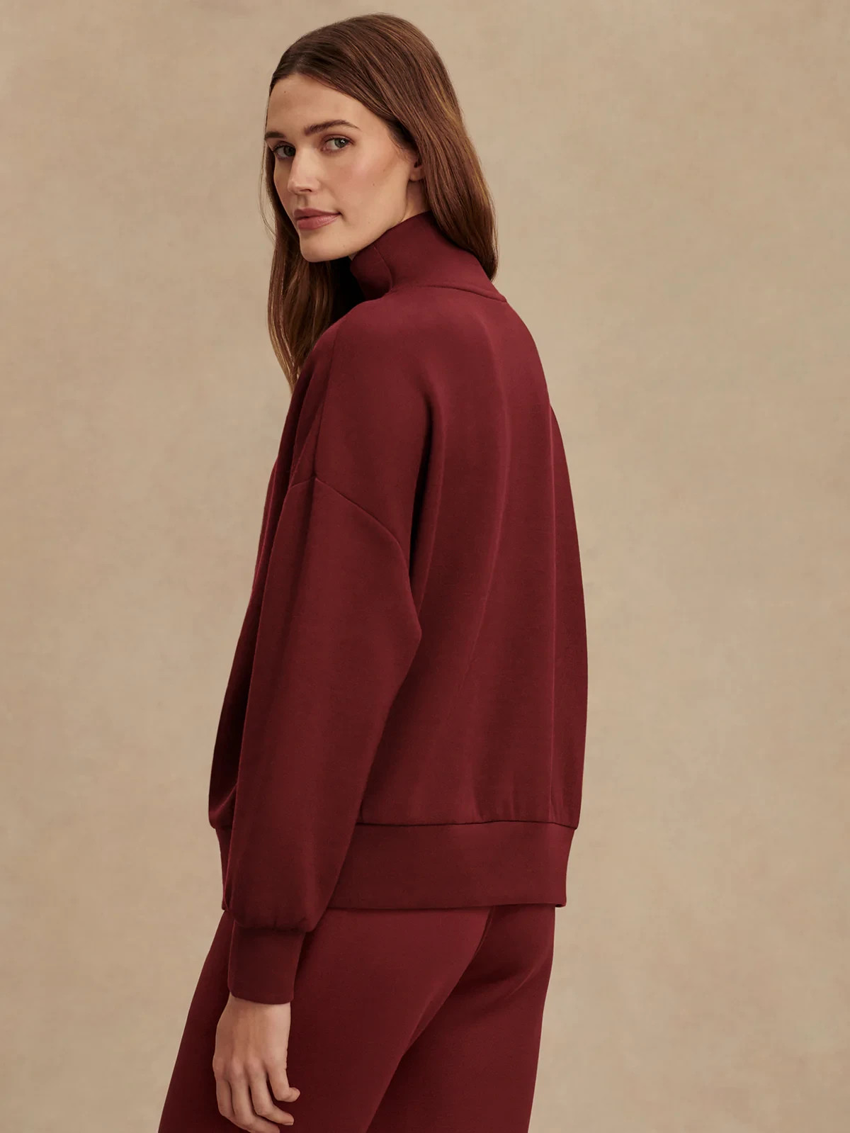 🧡*NWT*Varley Hawley Half-Zip Sweater Pullover Women’s Size S Color – New Maroon