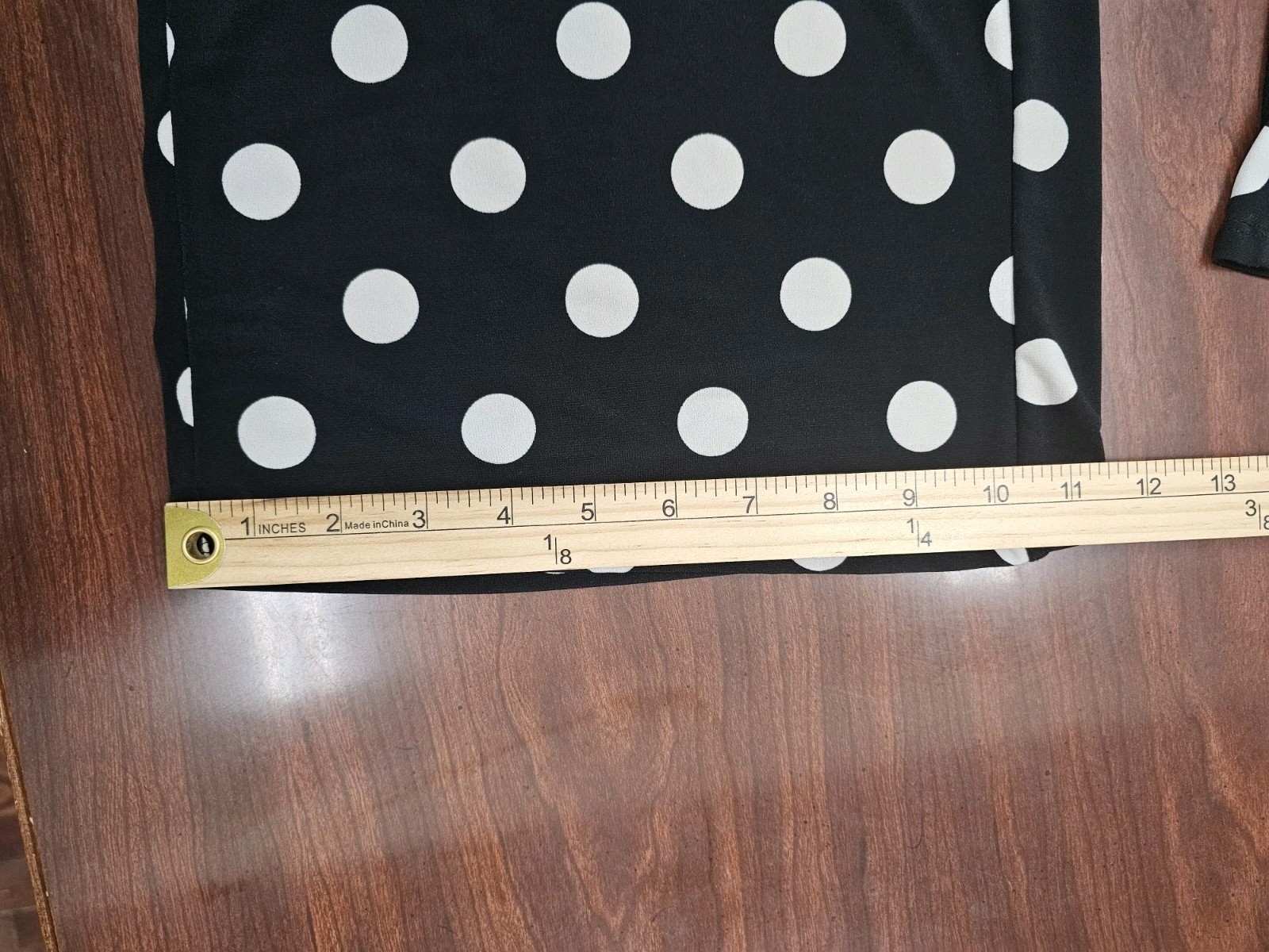 Cato Womens 14/16W Black White Polka Dot Wide Leg Pants Pull On Strecth Palazzo