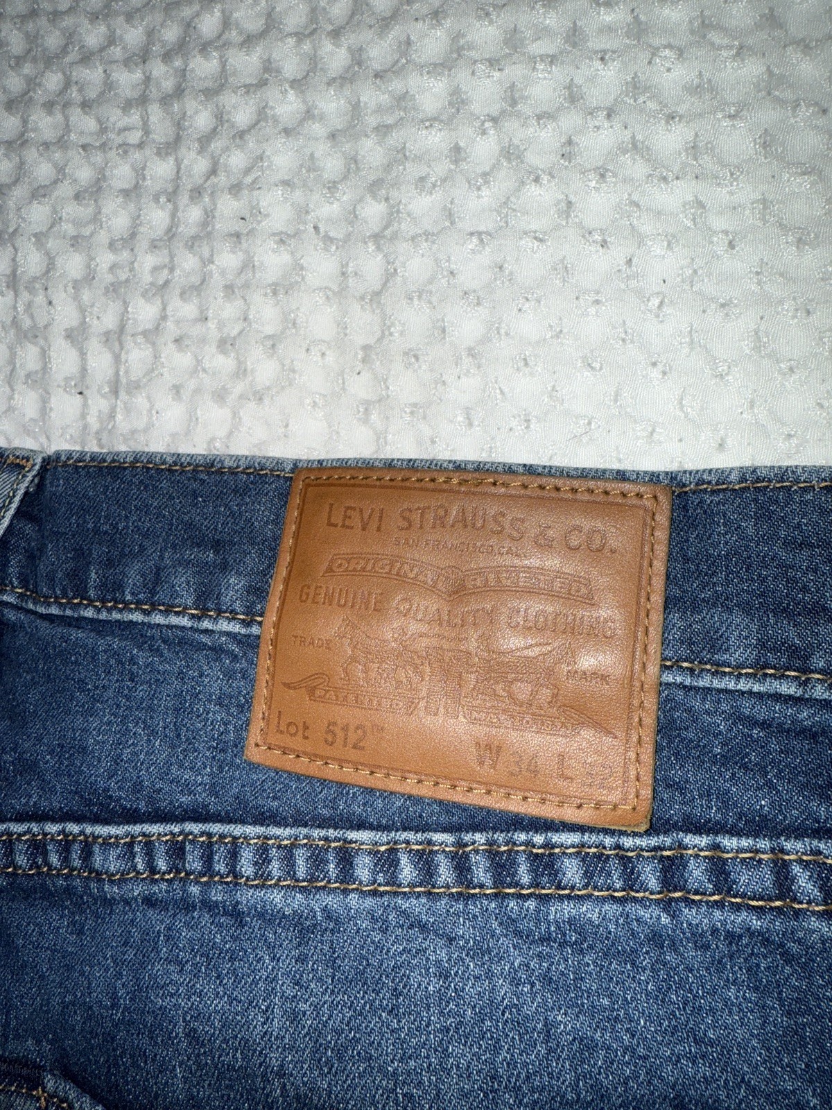 Levi’s Premium 512 Slim Taper Jeans, Men’s 34×32, Dark Wash, Excellent Condition