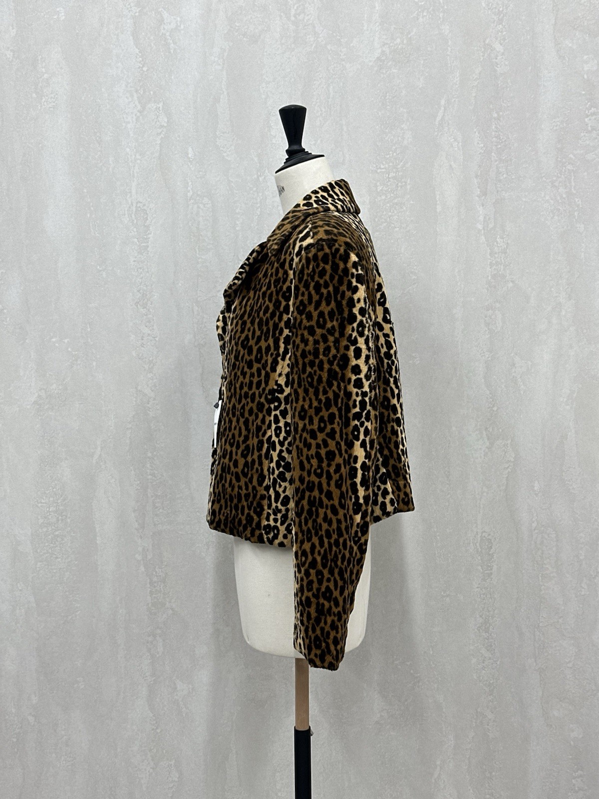 Philosophy di Lorenzo Serafini Leopard Faux Fur Jacket IT44 L NWT Designer
