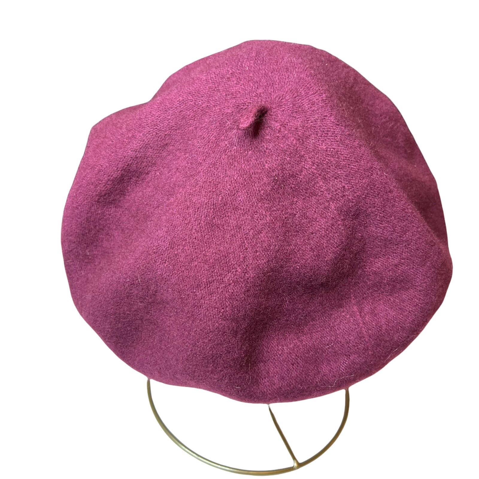 Hat Attack Burgundy Beret with Black Bow