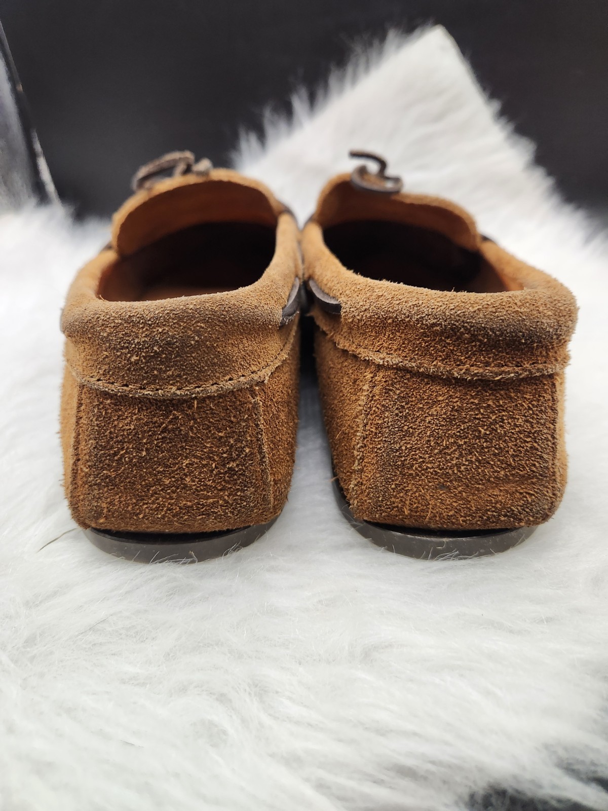 Minnetonka Classic Moccasins Men 7.5 Womens 9 Brown Suede Slip-On Casual 913