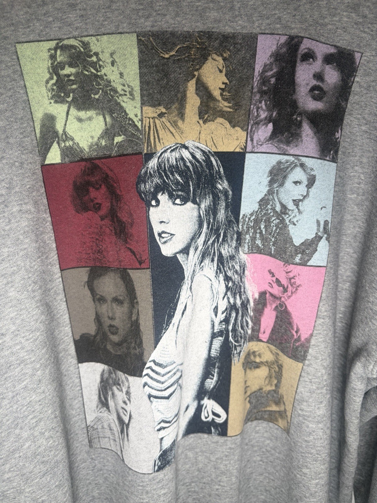 Taylor Swift Eras Tour 1/4 Zip Large Sweatshirt Gray Official Tour Merch Band L