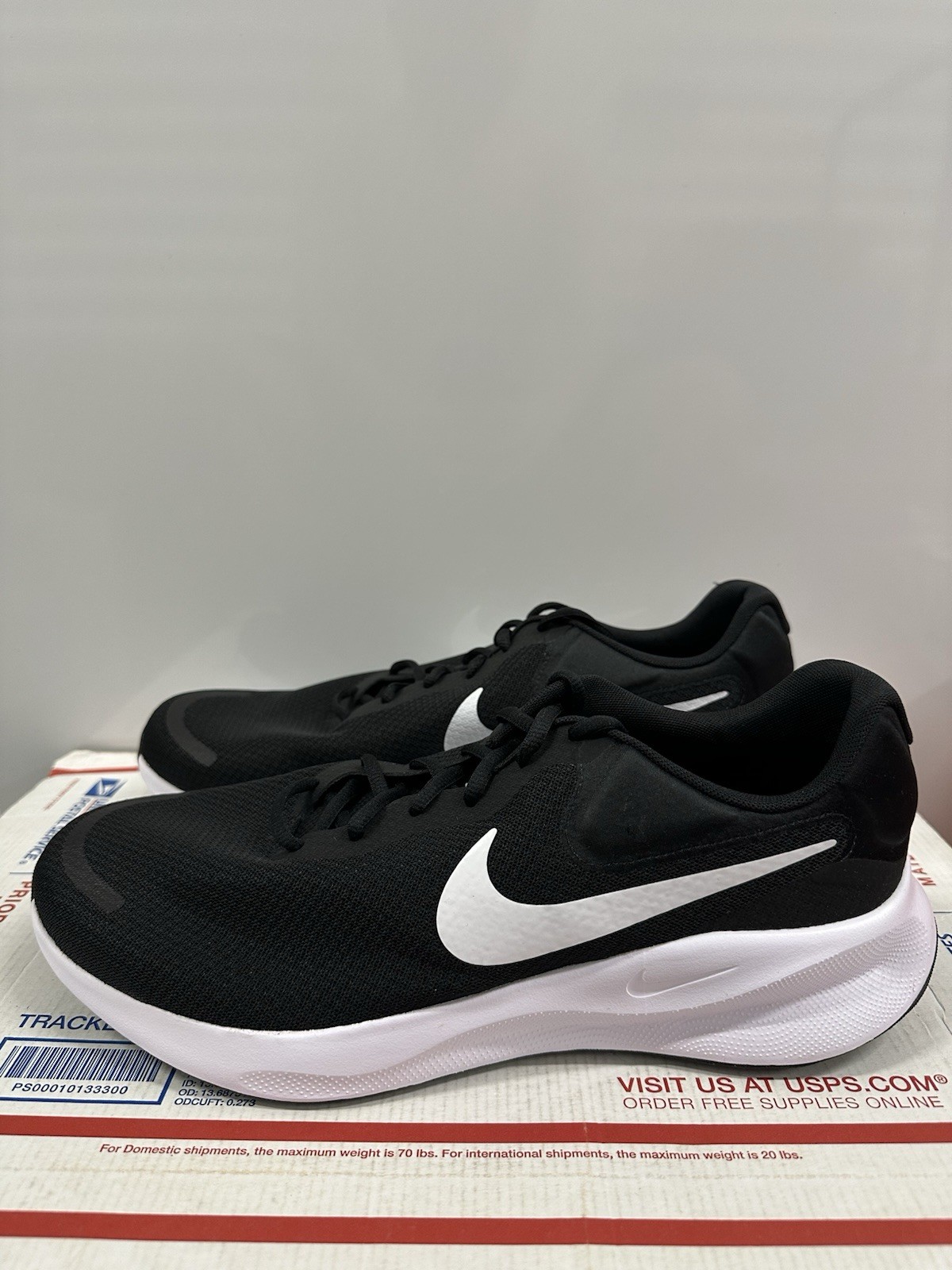 Nike Revolution 7 Wide ‘Black White’ FB8501 002 Size 12