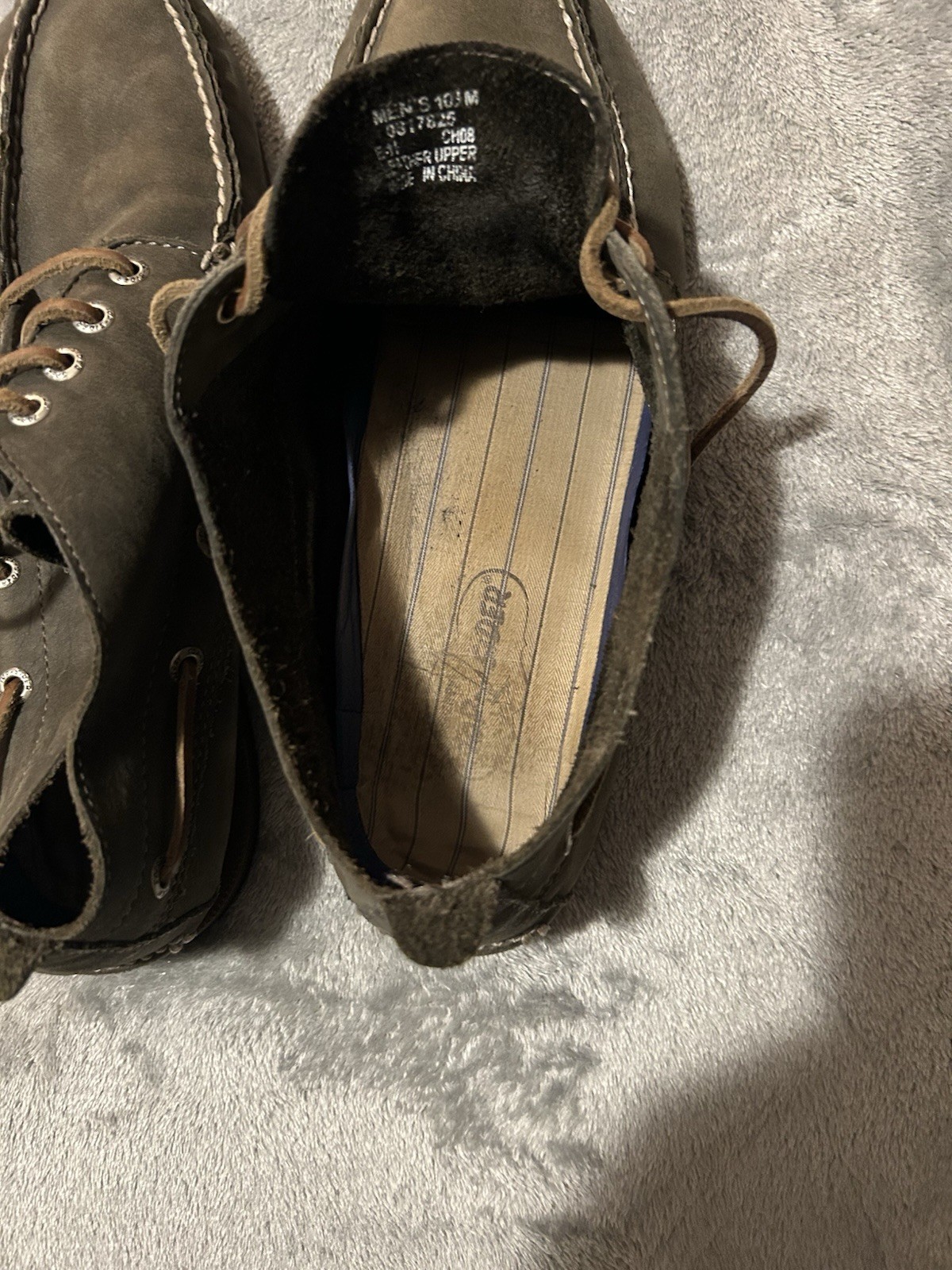 Sperry Top-Sider 4 Eye Lace Up Mid Ankle Leather Upper Grey Men’s Shoes 10 1/2