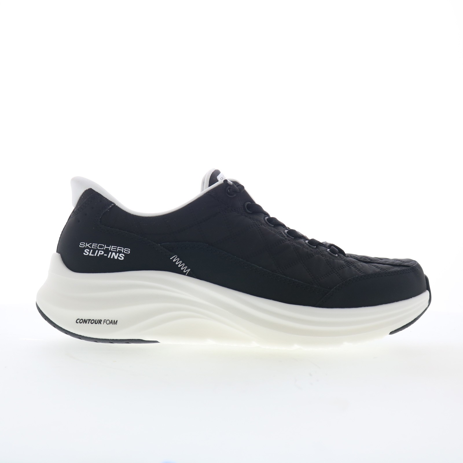 Skechers Slip-ins Contour Foam Cozy Fit Mens Black Lifestyle Sneakers Shoes