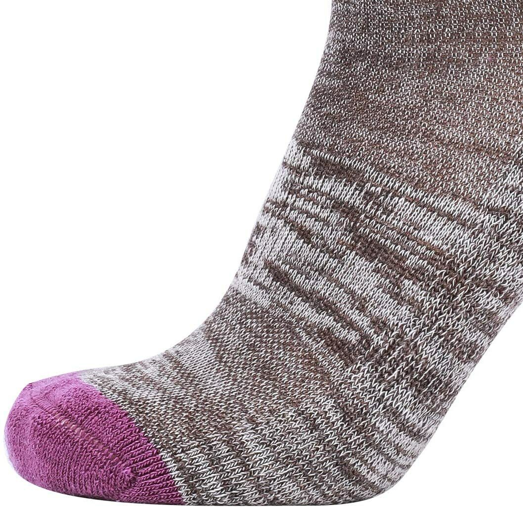 EnerWear 4 Pairs socks Unisex Stripes Merino Wool Outdoor Hiking Trail Crew