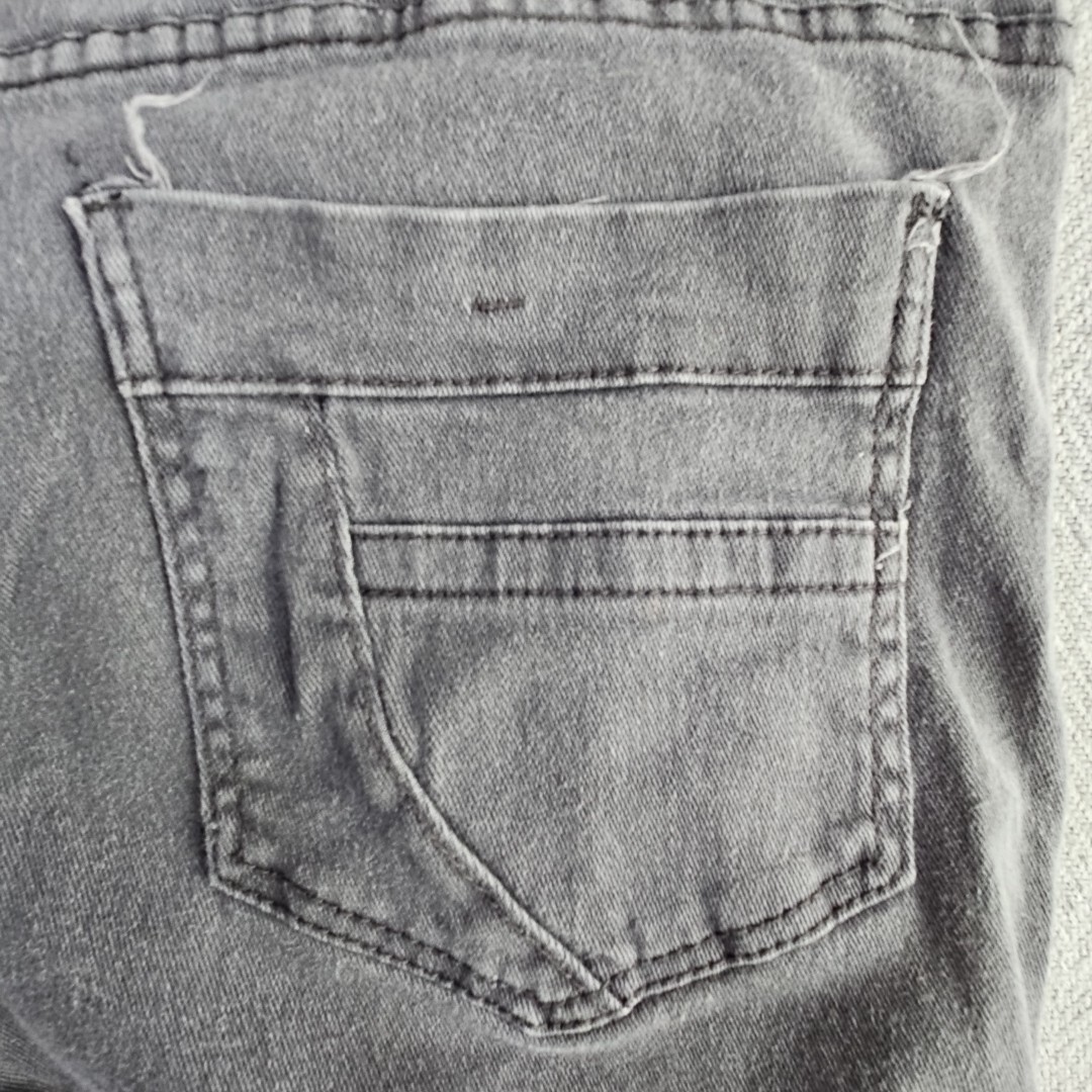 Franky Max Jeans Men’s W36 L30 Tapered Gray Wash Moto Biker Reinforcement Denim
