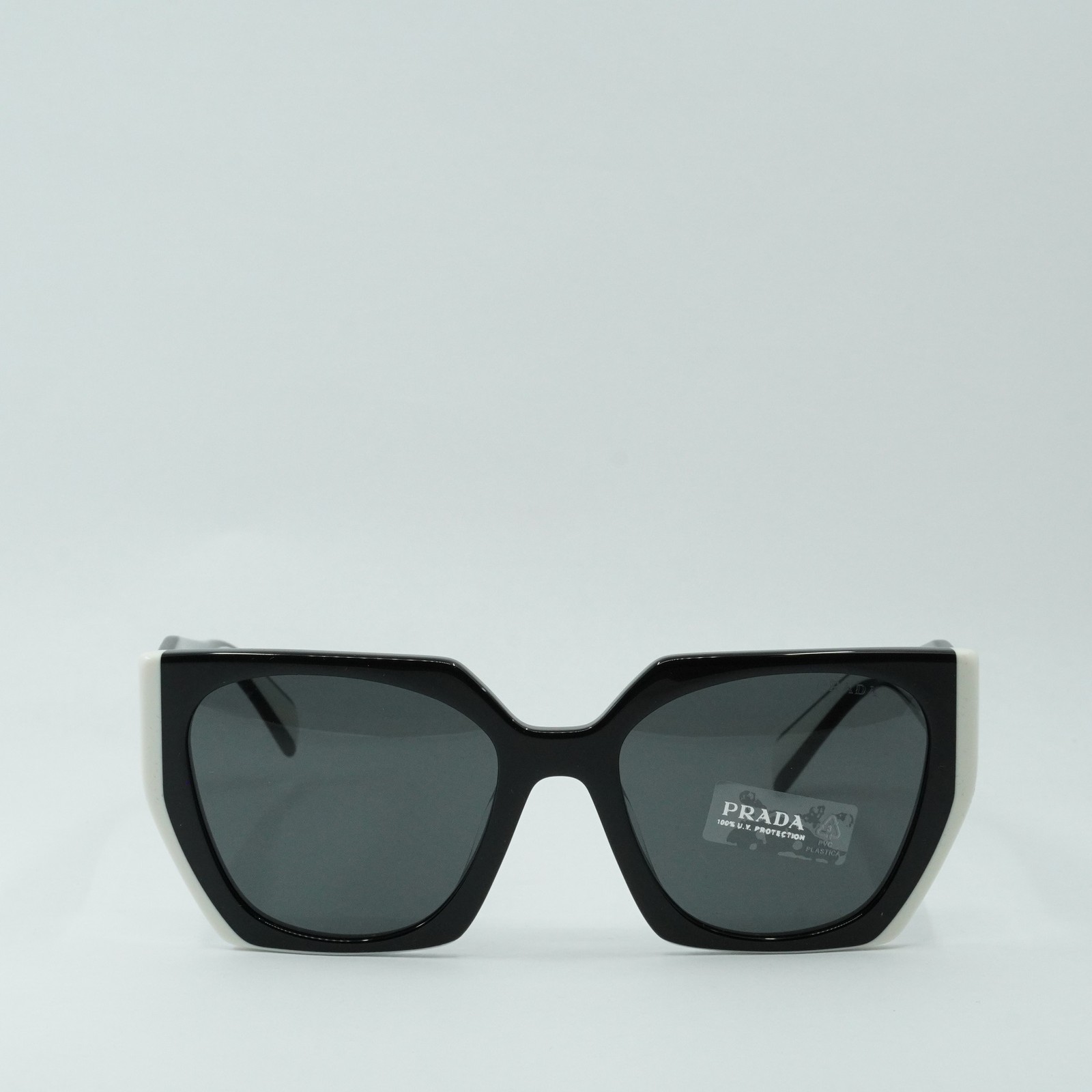 PRADA PR15WS 09Q5S0 Black/Talc/Dark Grey 54-19-140 Sunglasses New Authentic