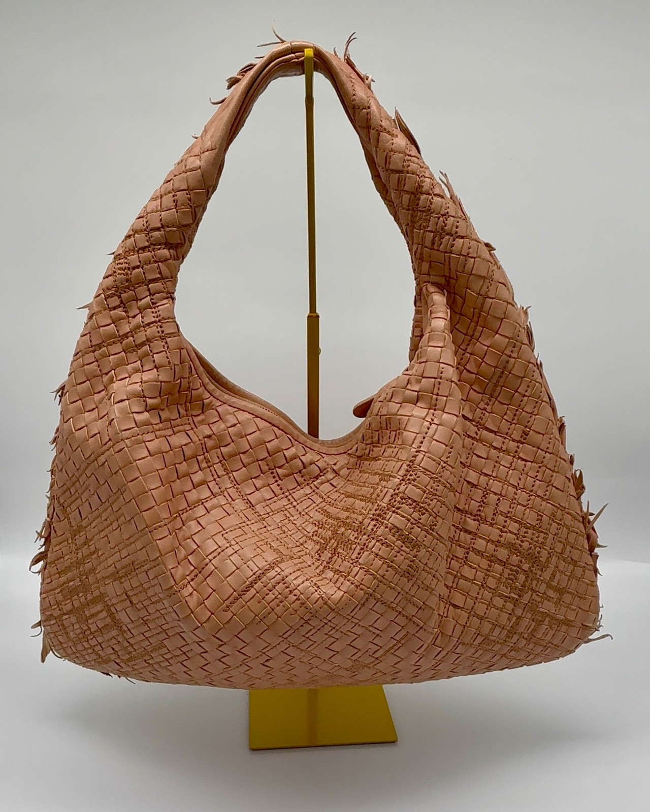 Bottega Veneta Bag Tan Leather Intrecciato, Fringe