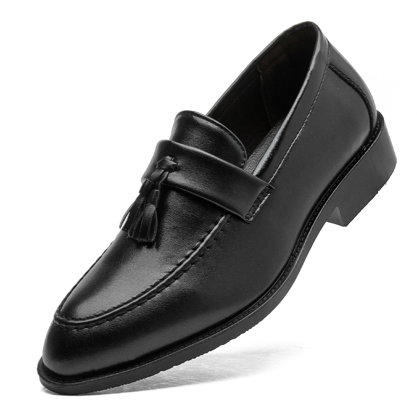 Men Glitter Patent Leather Pointy Toe Oxfords Office Formal Tassels Shoe Pull On