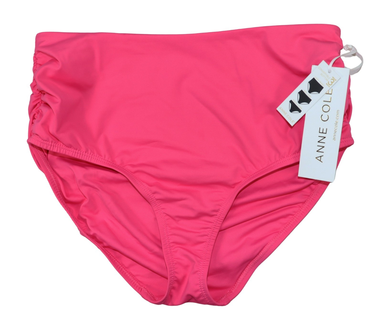 Anne Cole 3-Way Convertible High-Waist Bikini Bottom Women’s Bathing Suit NWT