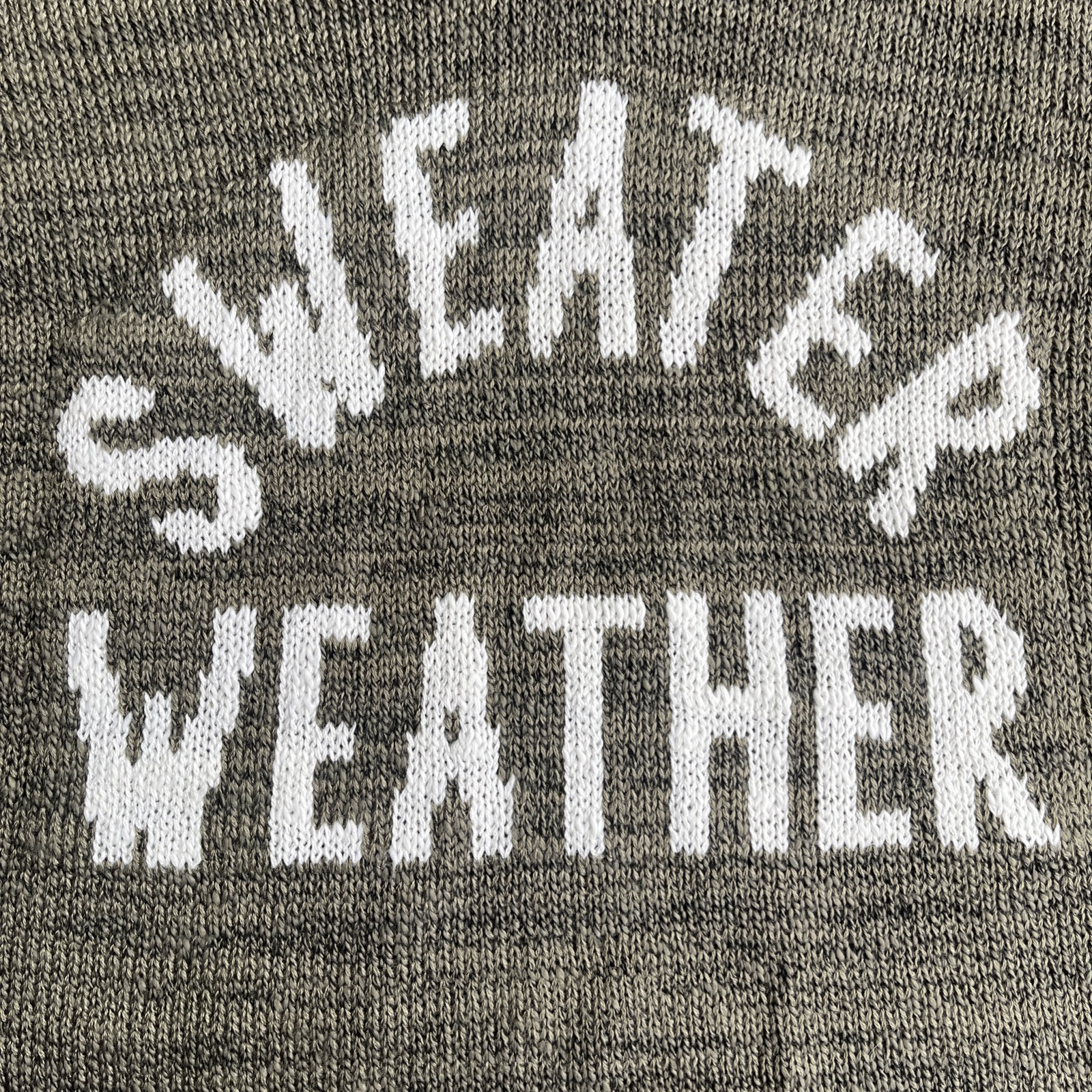 Marled Reunited Knitted Pullover Hoodie Sweater Weather Olive Green Large