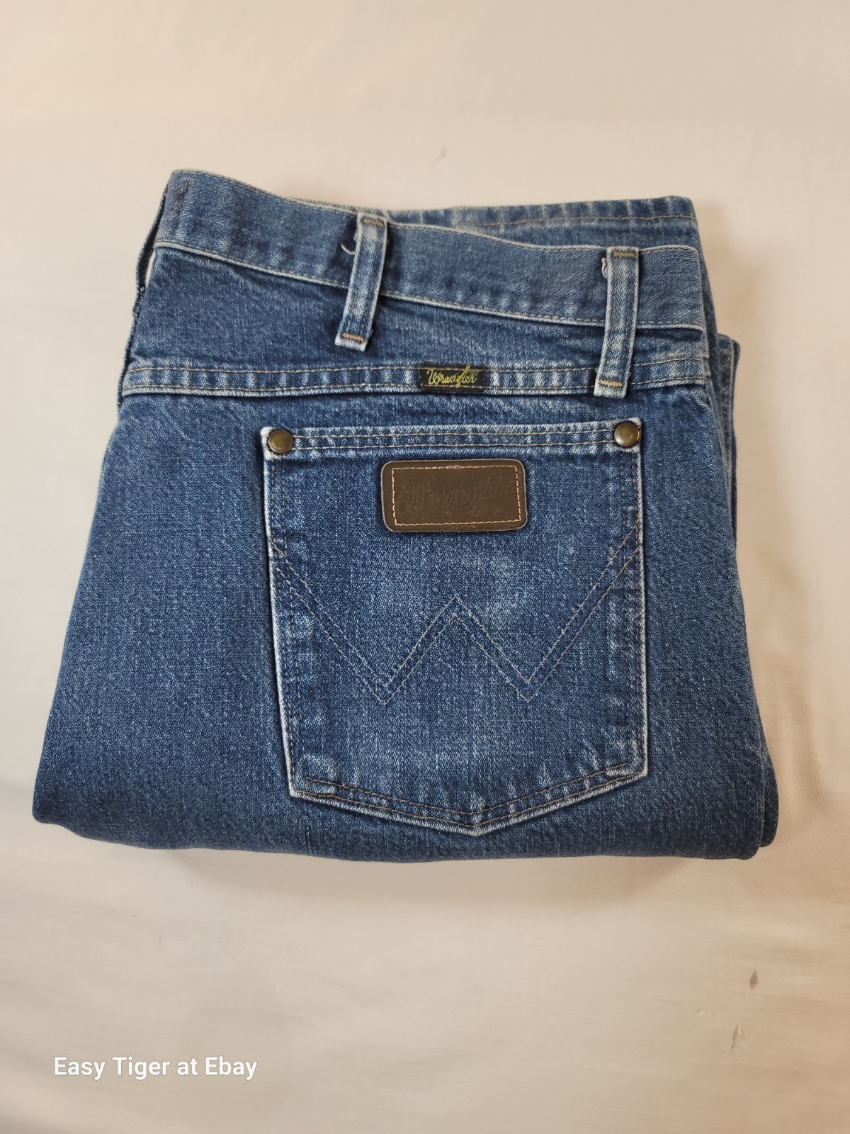 VTG Wrangler Mens 47MWZ Regular Fit Cowboy Cut Jeans 47MWZPW 38×30 Crease Starch