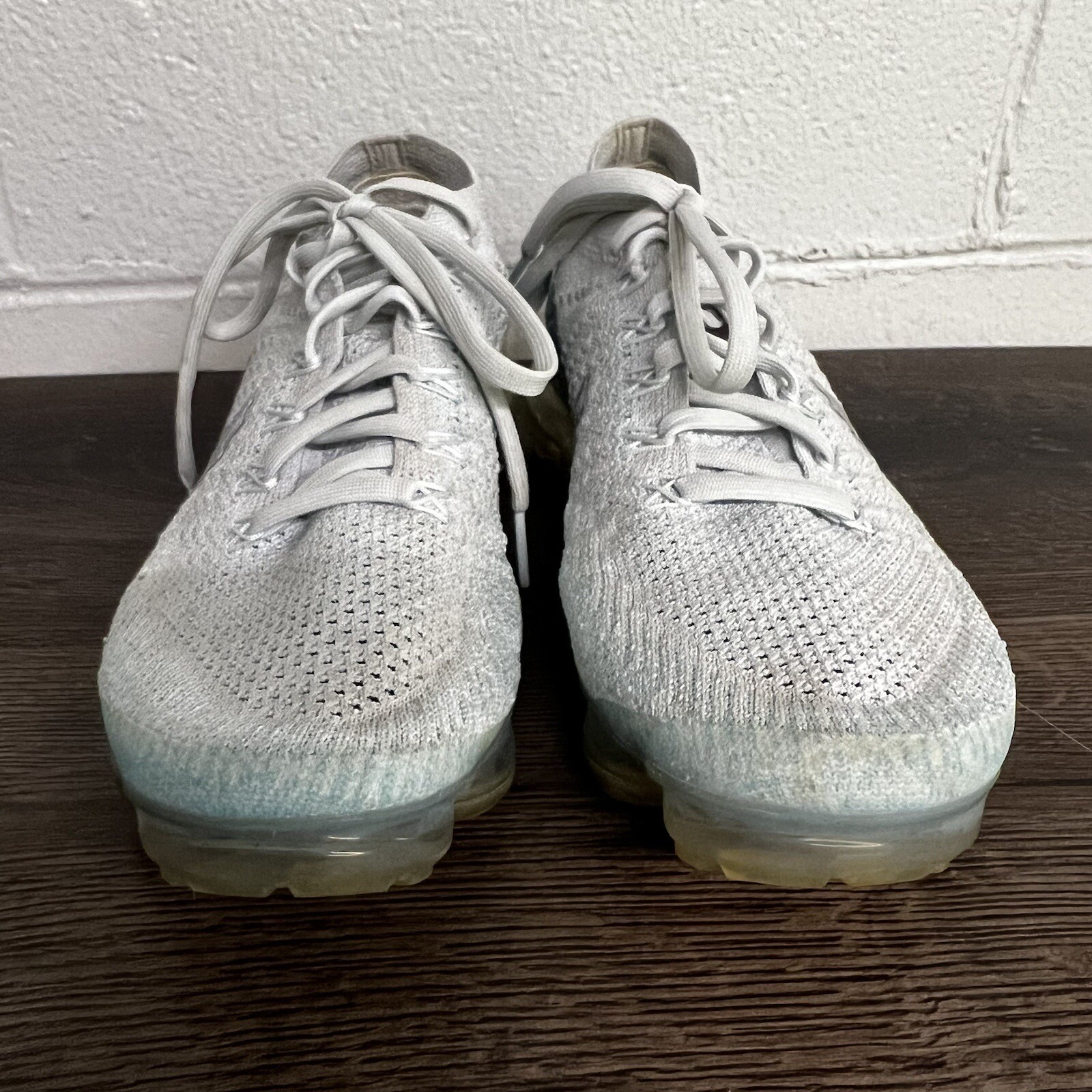 Nike Air Vapormax Flyknit Womens Size 8 Ice Blue/White Shoes 849557-014