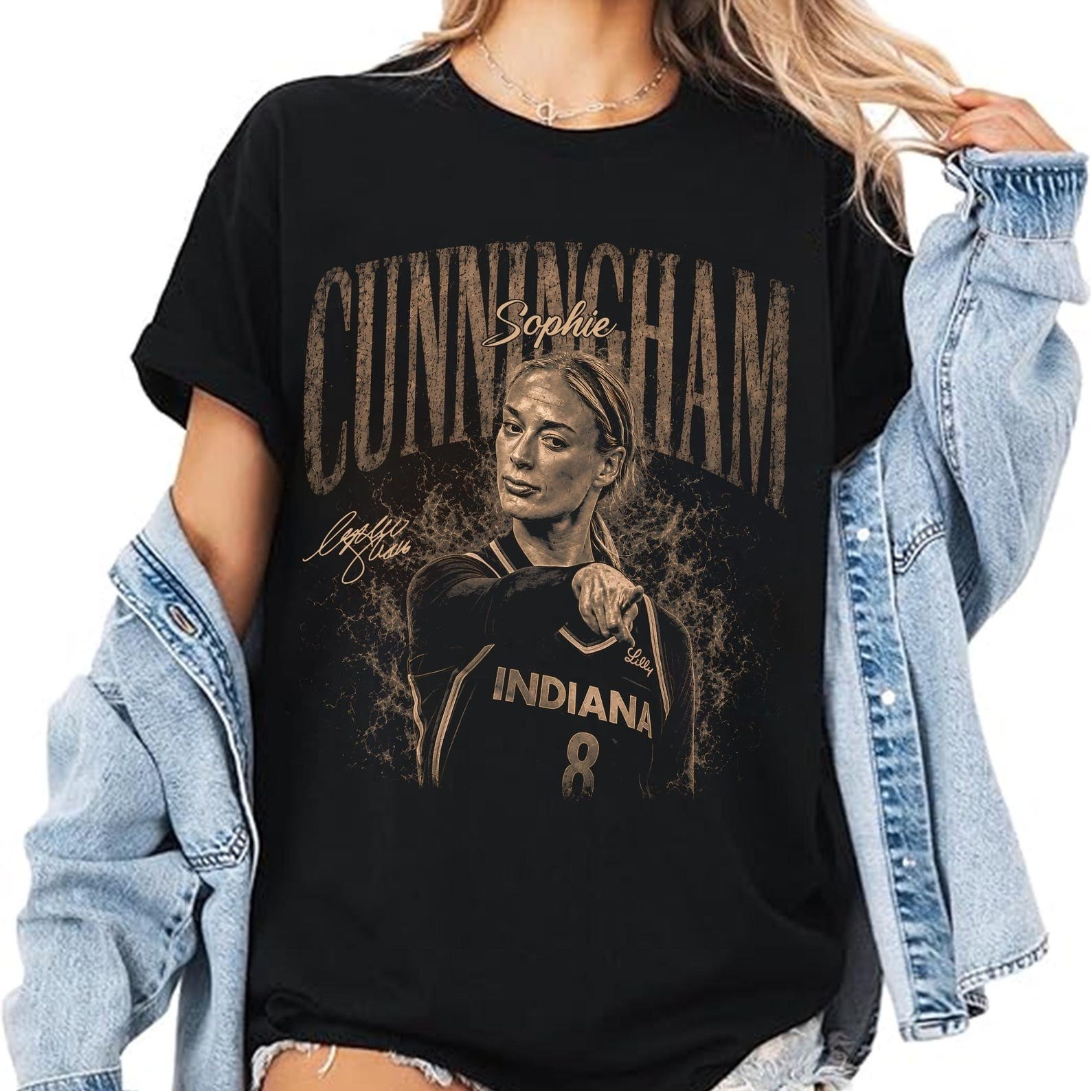 Sophie Cunningham Point Signature Basketball T-Shirt, Vintage Basketball Tee