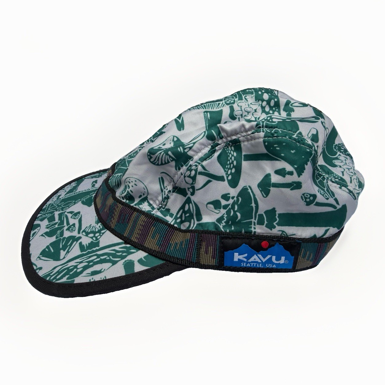 KAVU Synthetic Strapcap Baseball cap Hat Green Mushroom Troop Adjustable Small