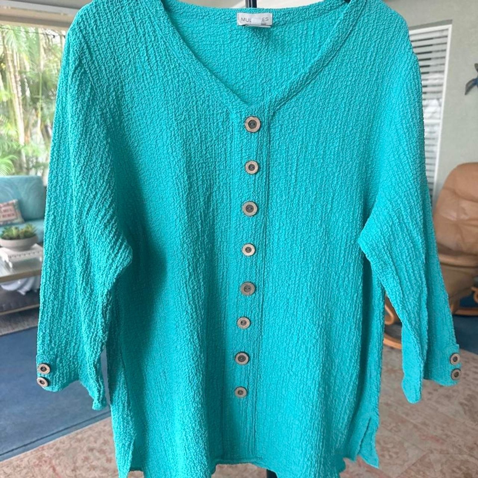 Multiples Women’s Blue and Green Blouse