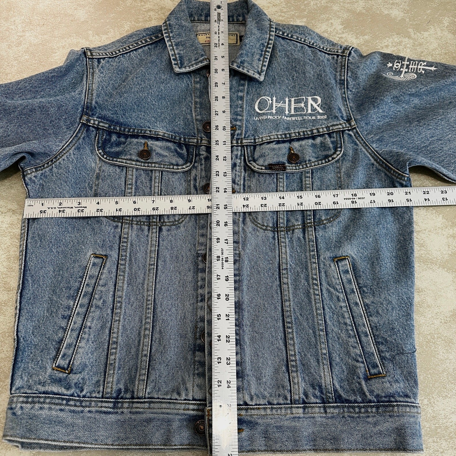 Cher Living Proof Farewell Tour 2002 S Lee Distressed Denim Jacket