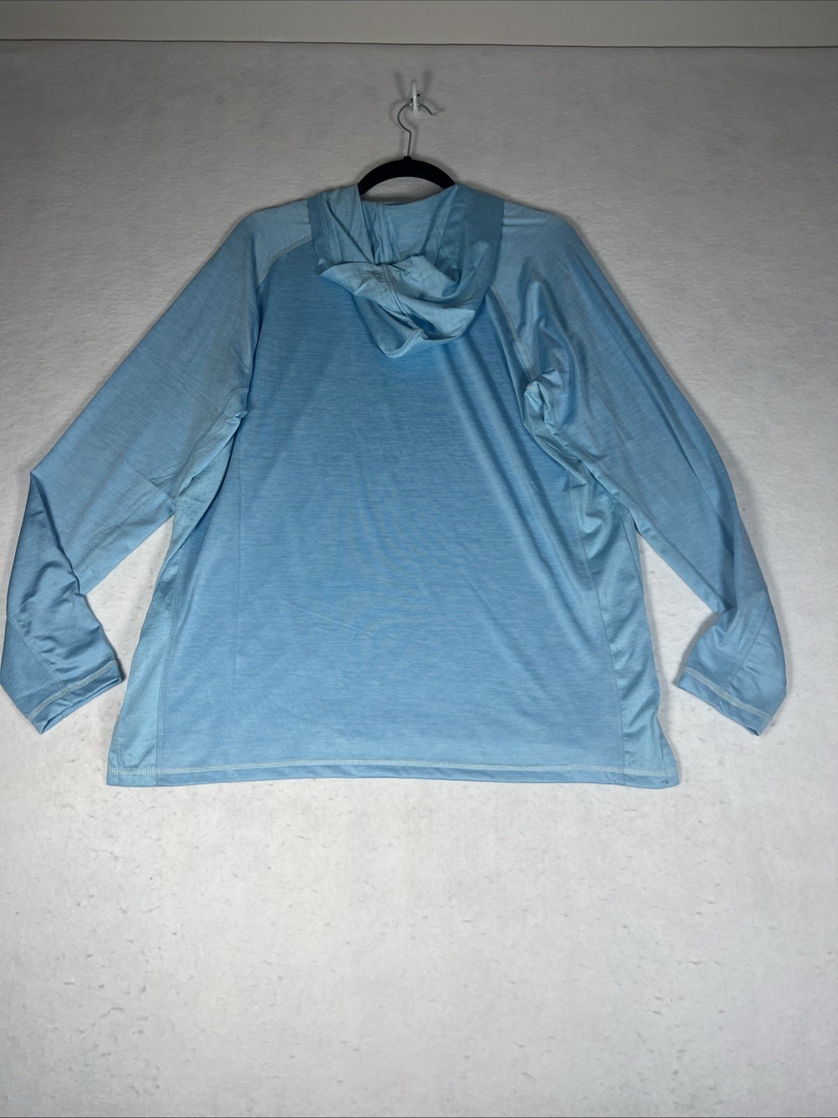 Fish Hippie Co Blue Hoodie Long Sleeve Performance Fly Fishing Shirt Mens Medium