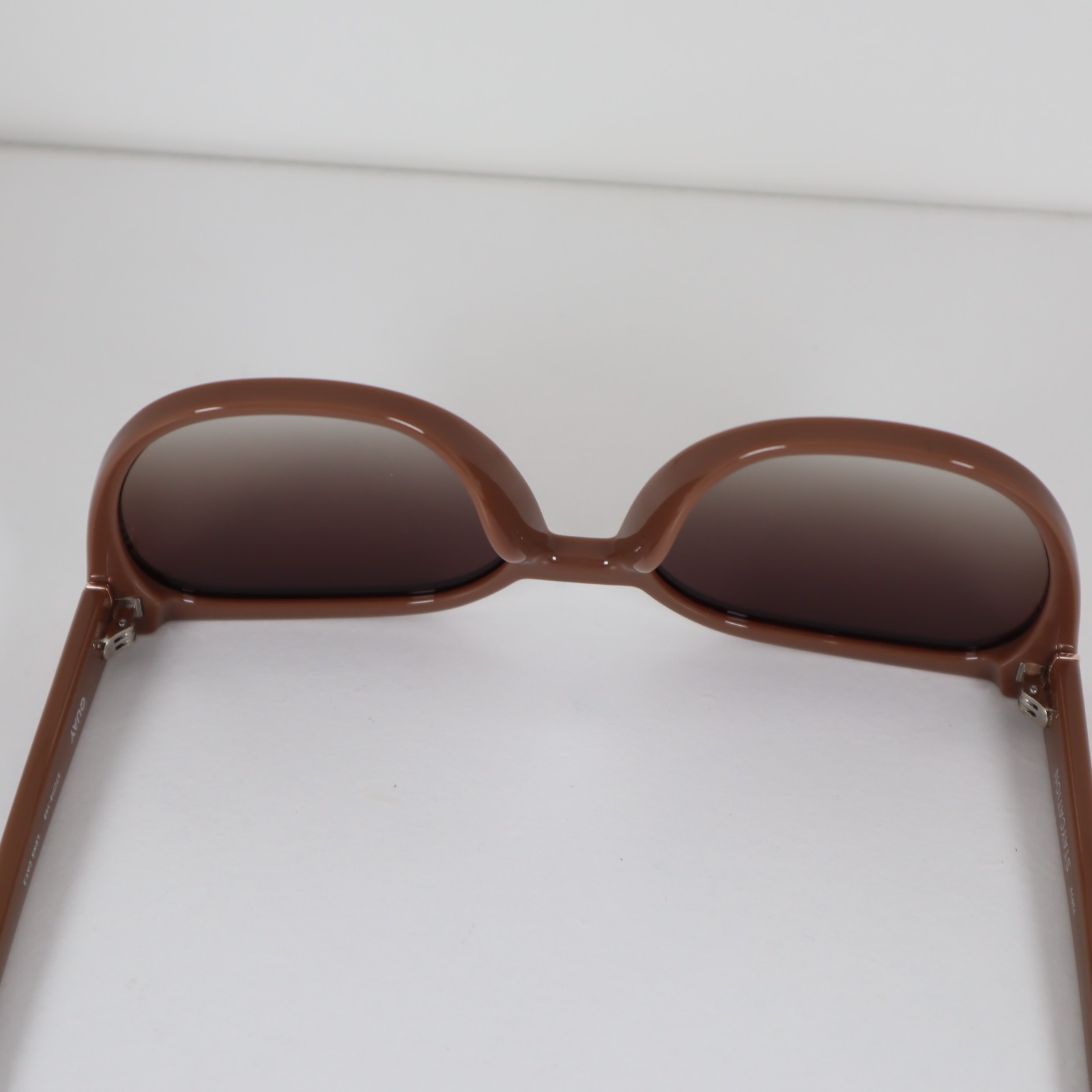 Quay Australia Staycation 73979 Doe Brown Rounded Cat-Eye Sunglasses 57-18-148mm