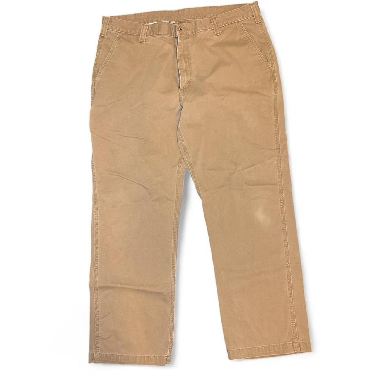 Carhartt Men’s Relaxed Fit Canvas Work Pants Tan Khaki Carpenter Dungaree 38”