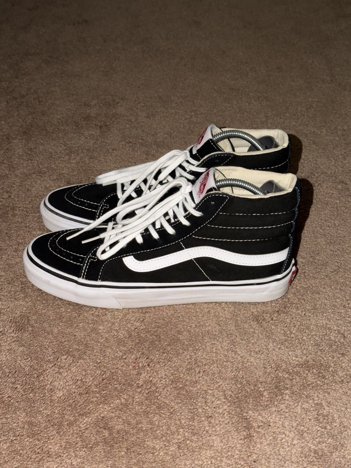 Vans Sk8 Hi Black White Skate Shoes Men 8 Women 9.5 Classic High Top