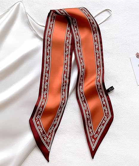 4 PCS Bag Handbag Handle Ribbon Hair Head Band Neck Scarf Skinny Scarves