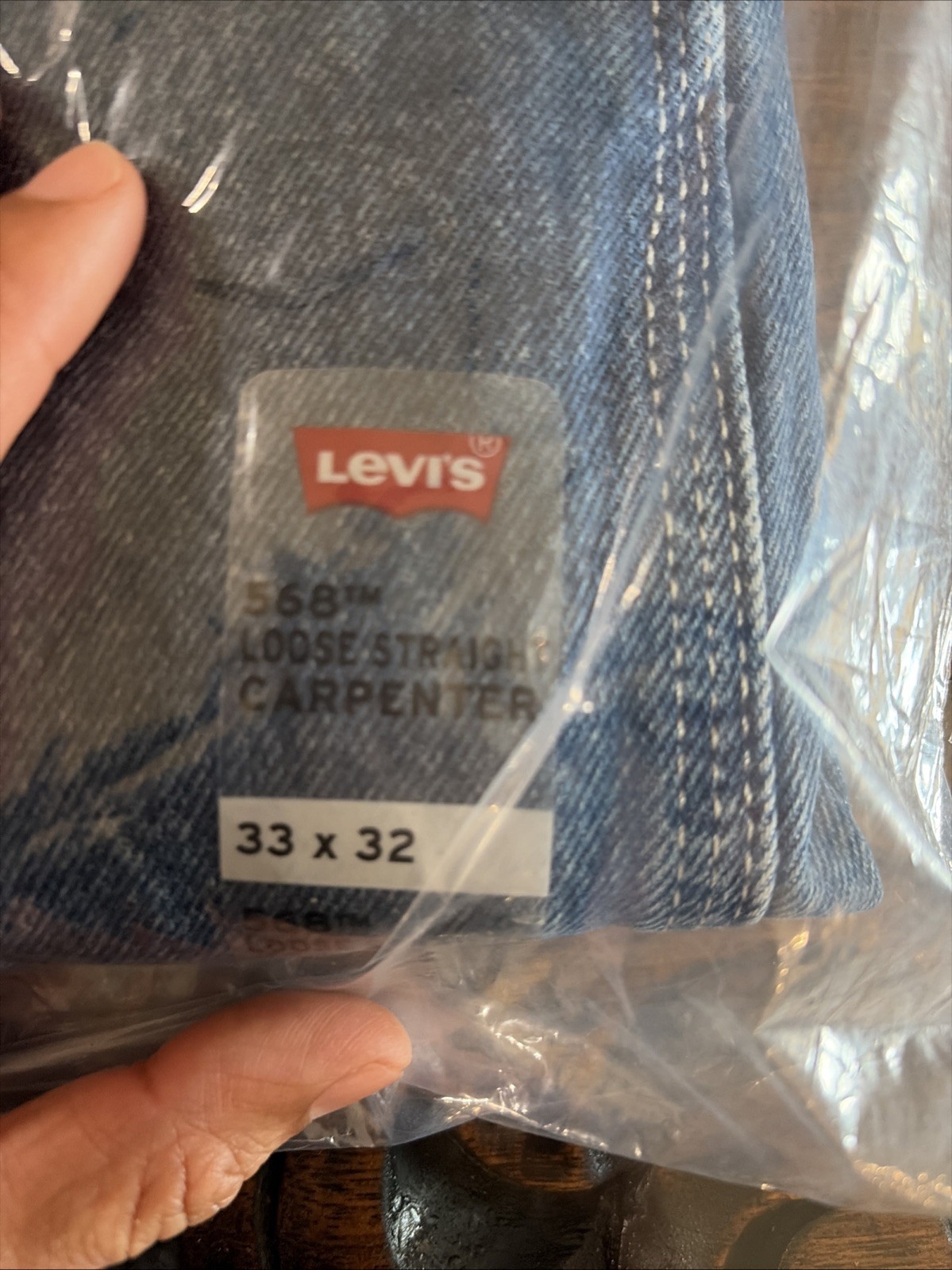 Levi’s New with Tags Men’s 568 Original Straight Loose Fit Jeans Carpenter Blue