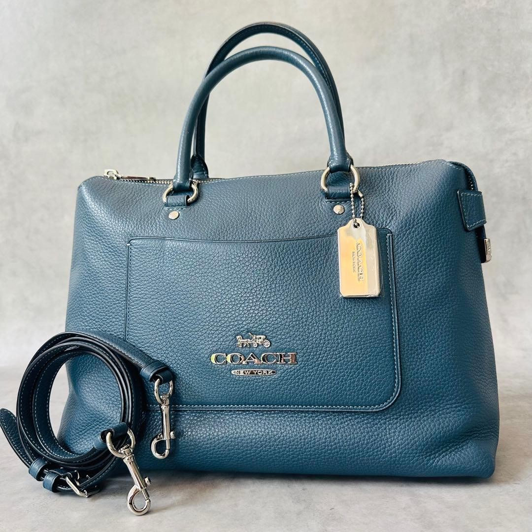 COACH Emma Satchel 2way Leather Bag
