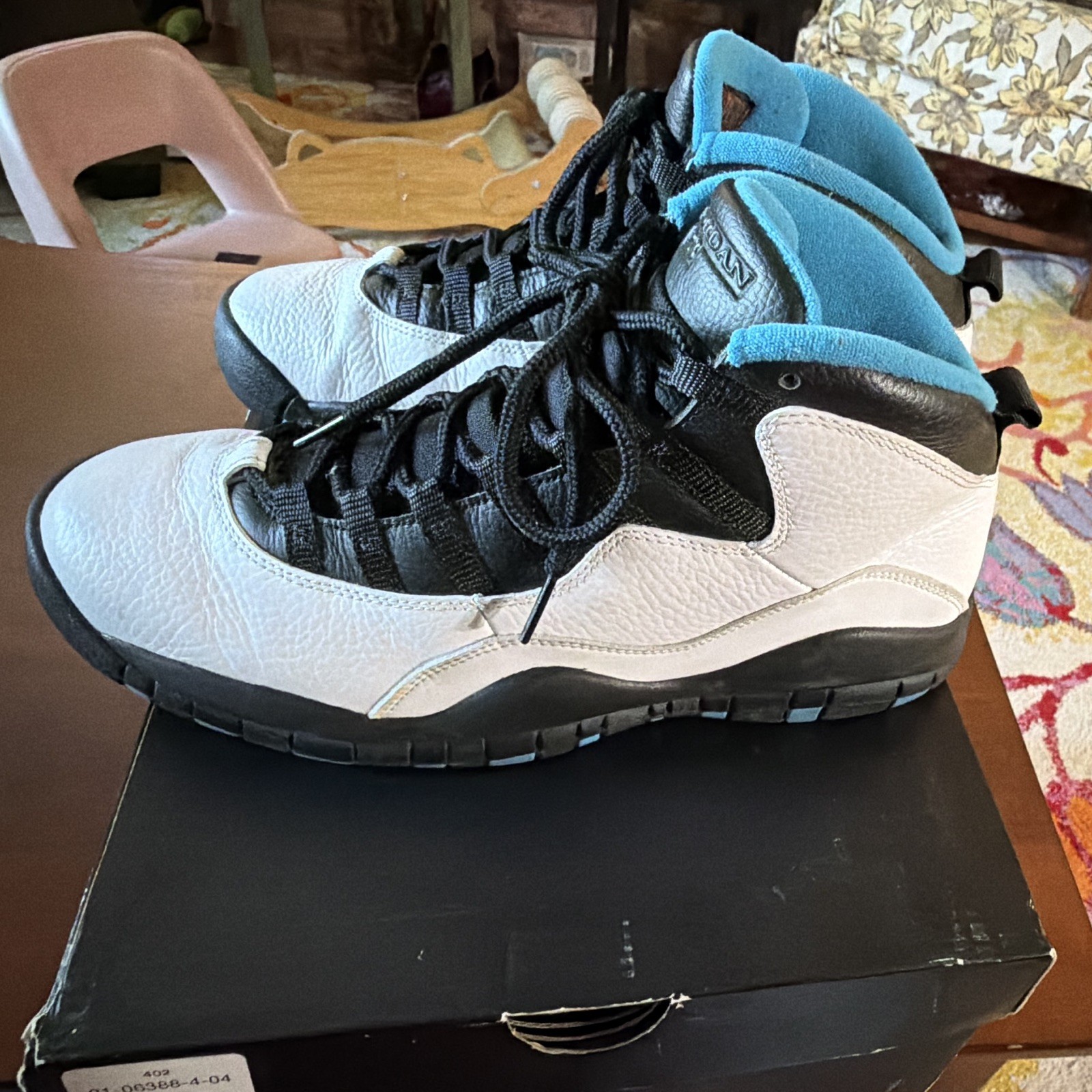 Jordan Air Jordan 10 Retro 2014 Powder Blue White/Black/Blue used.