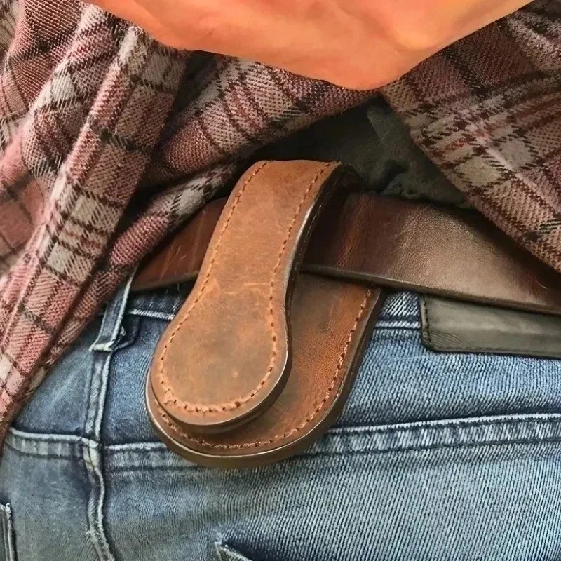 Men Leather Coin Purse Outdoor Utility Self-Defense Multi-Tool Wallet Women