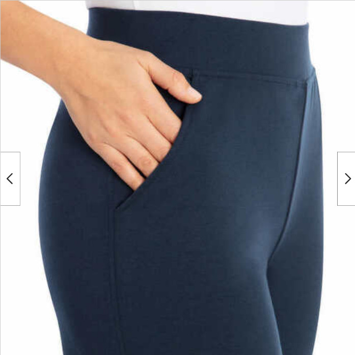 SENTIMENTAL NEW YORK WOMEN’S SOFT TOUCH PULL ON CAPRI PANTS (NAVY, MEDIUM) NWT