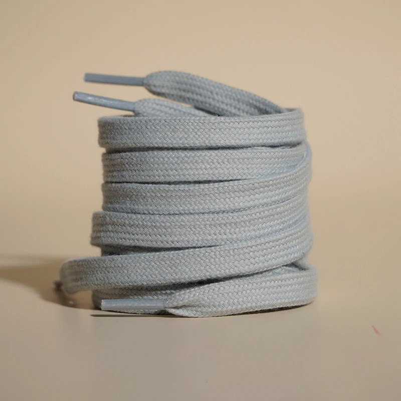 0.8 Cm Wide Unisex Solid-Color Shoelaces Flat High-Quality Cotton Shoelace Suita