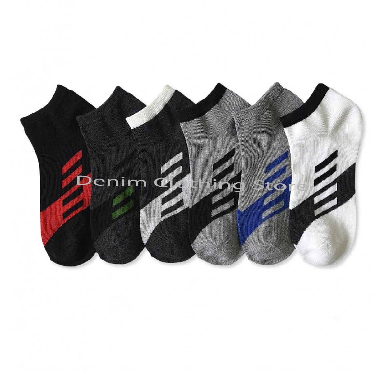 12 Pairs Men’s Mixed Assorted Designs Color Ankle Low Cut Soft Stretchy Socks