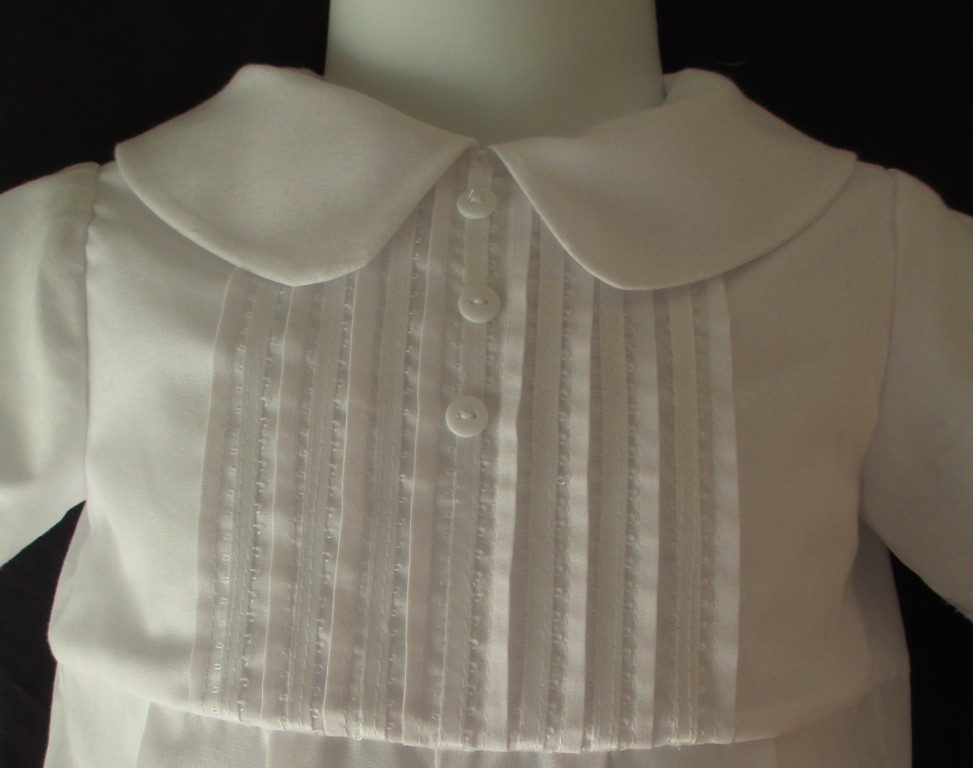 Infant Baby Boys White Handmade Christening Gown Baptism Outfit 0-12 Months