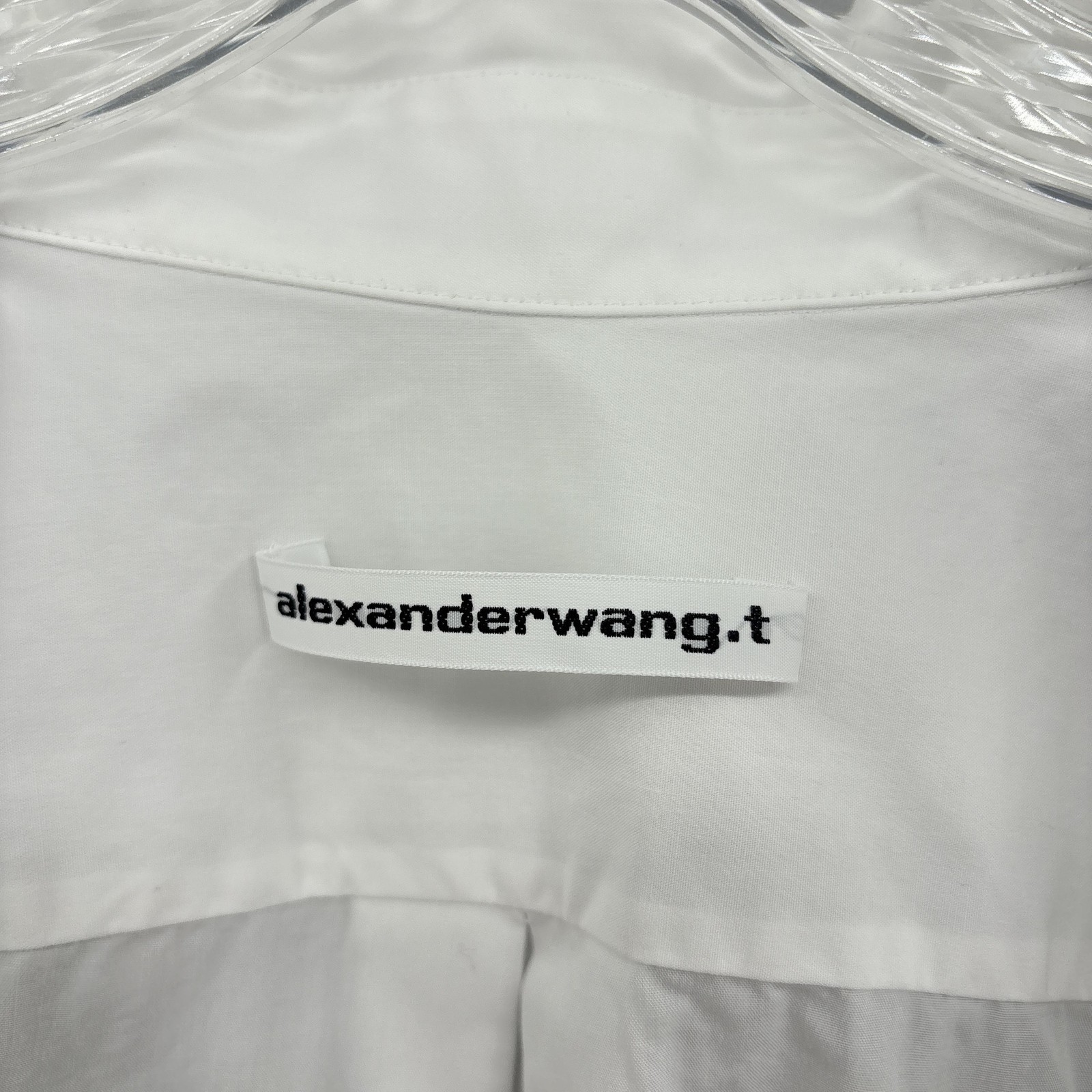 Alexander Wang Shirt Womens XS White Twist Front Button Up Top Long Sleeve