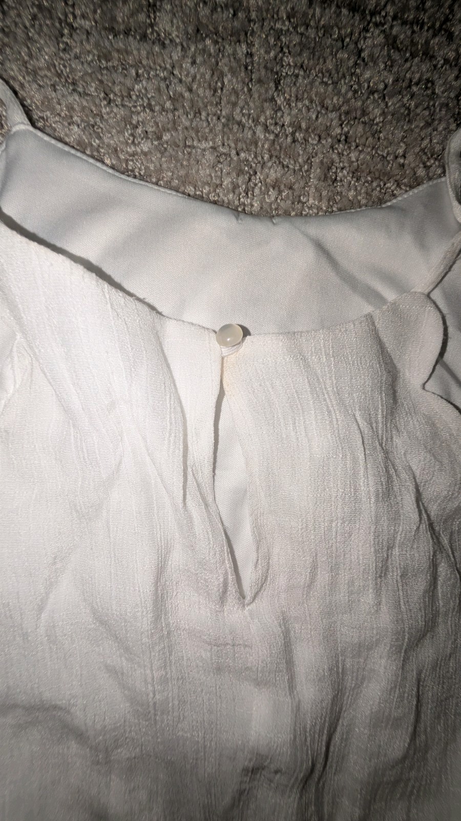 white I.N. San Francisco Floral Sleeveless Blouse, Size M