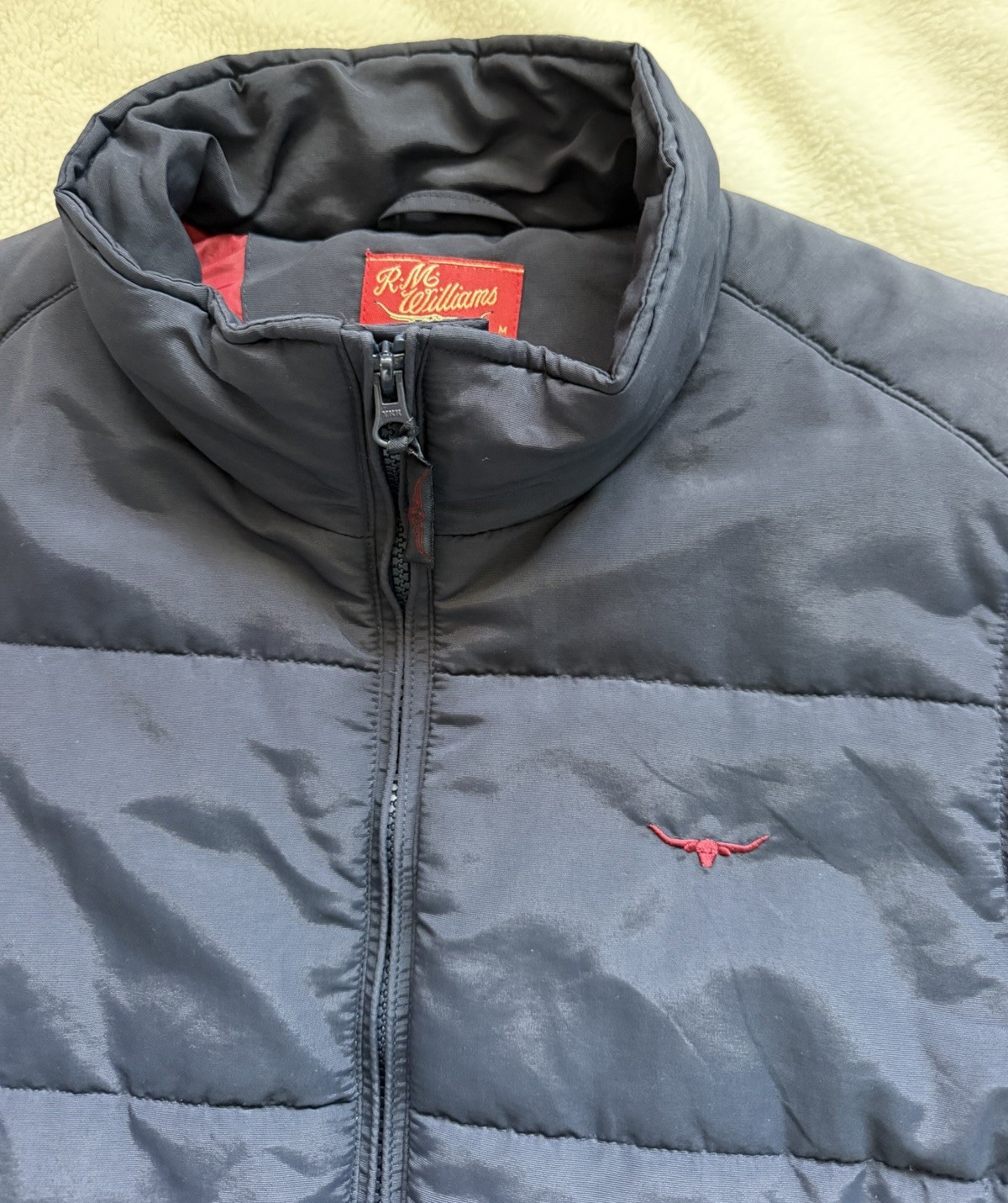 R.M. Williams Patterson Creek Quilted Puffer Vest – Navy Blue – Medium