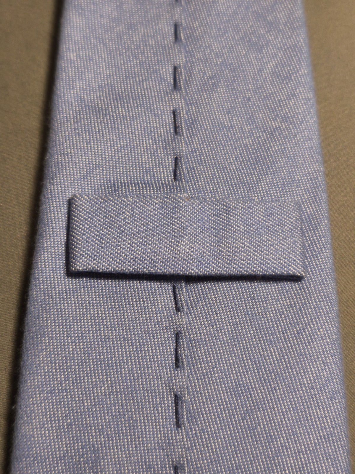 A. Di Capua Napoli – Cotton Tailored Tie Solid Color Blue Jeans
