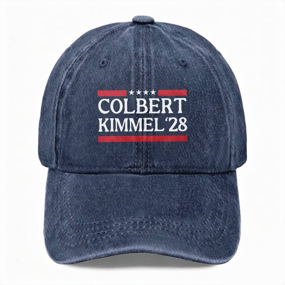 Colbert Kimmel ’28 Late Night Comedy Hat Talk Show Fans Unisex Washed Baseball