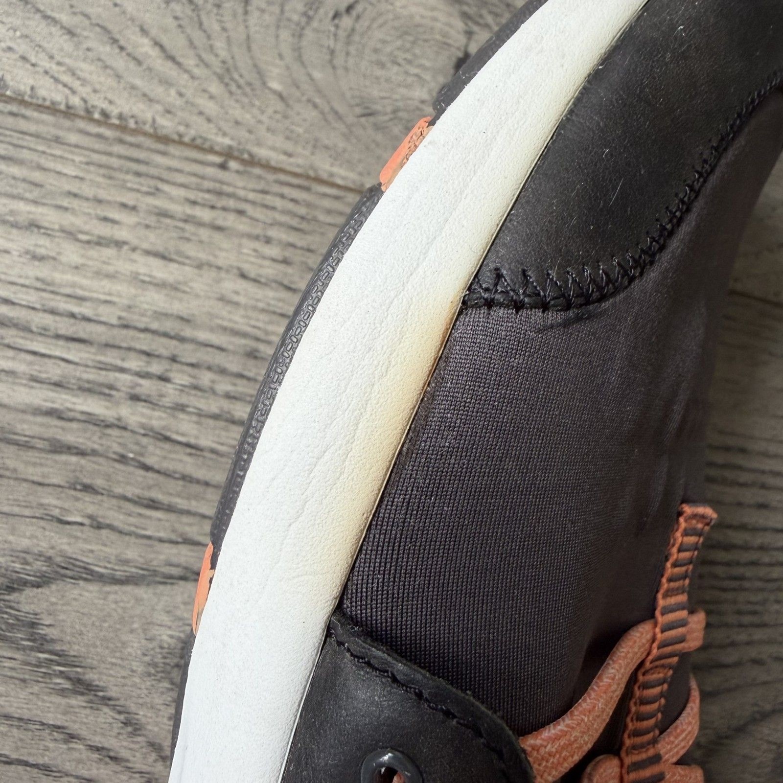 OluKai Mikili Waterproof Slip On Sneakers Black Coral Orange Women’s Size 8